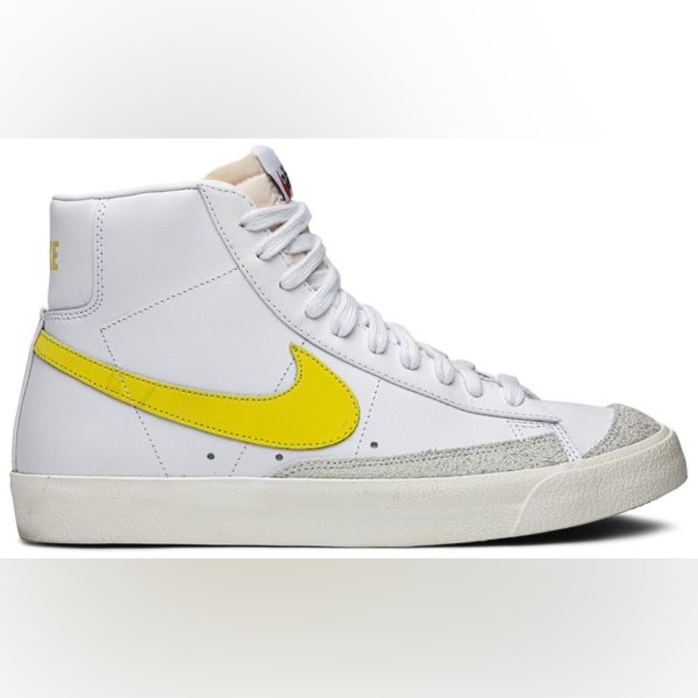 Nike Blazer Mid '77 White with Yellow Swoosh